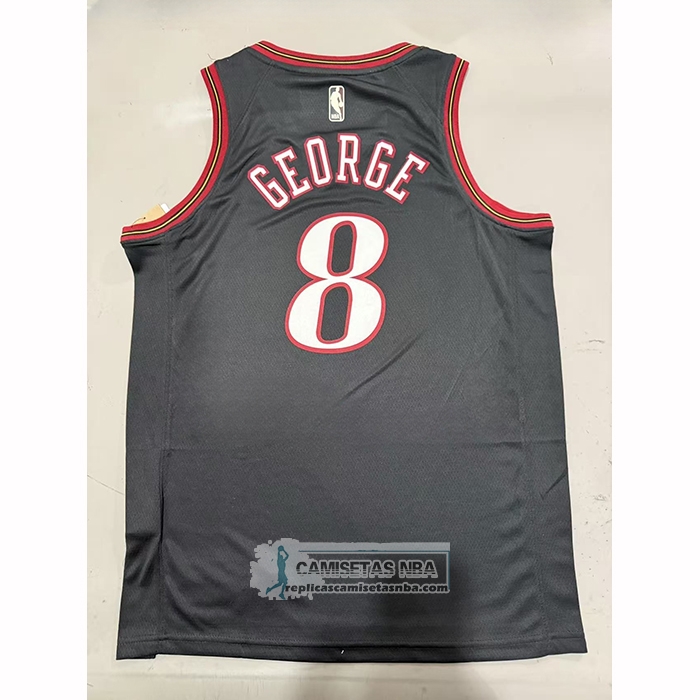 Camiseta Philadelphia 76ers Paul George NO 8 Classic 2025-26 Negro